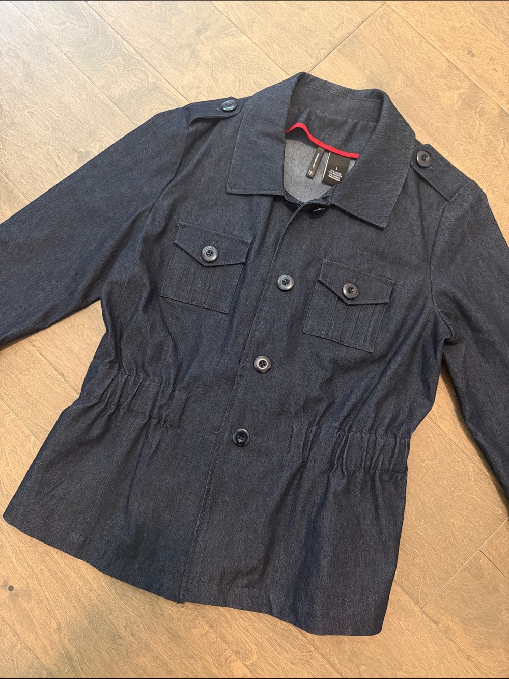 Dark Blue Denim Utility Jacket